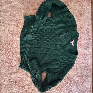 No Boundaries Teal V-Neck Sweater